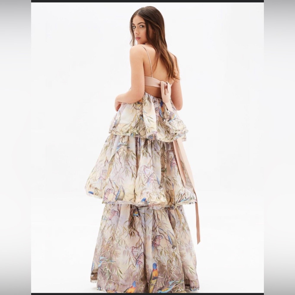 ZIMMERMANN Candescent Parakeet Dress sz AU 2 EUC $2400